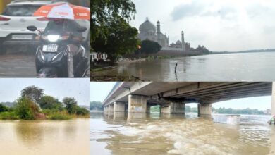 Photo of यूपी: ताजमहल के पीछे का पार्क हुआ जलमग्न, बारिश का फिर अलर्ट