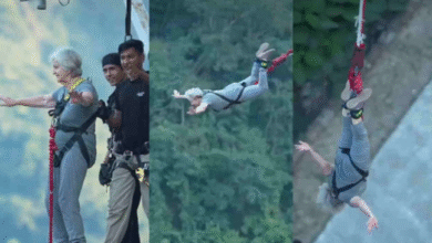 Photo of ऋषिकेश: जज्बा…83 वर्षीय महिला ने की बंजी जंपिंग