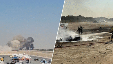 Photo of दुबई एयर शो 2025 में तेजस लड़ाकू विमान दुर्घटनाग्रस्त 