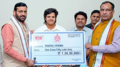 Photo of हरियाणा: क्रिकेटर शेफाली वर्मा को सीएम नायब सैनी ने साैंपा डेढ़ करोड़ का चेक